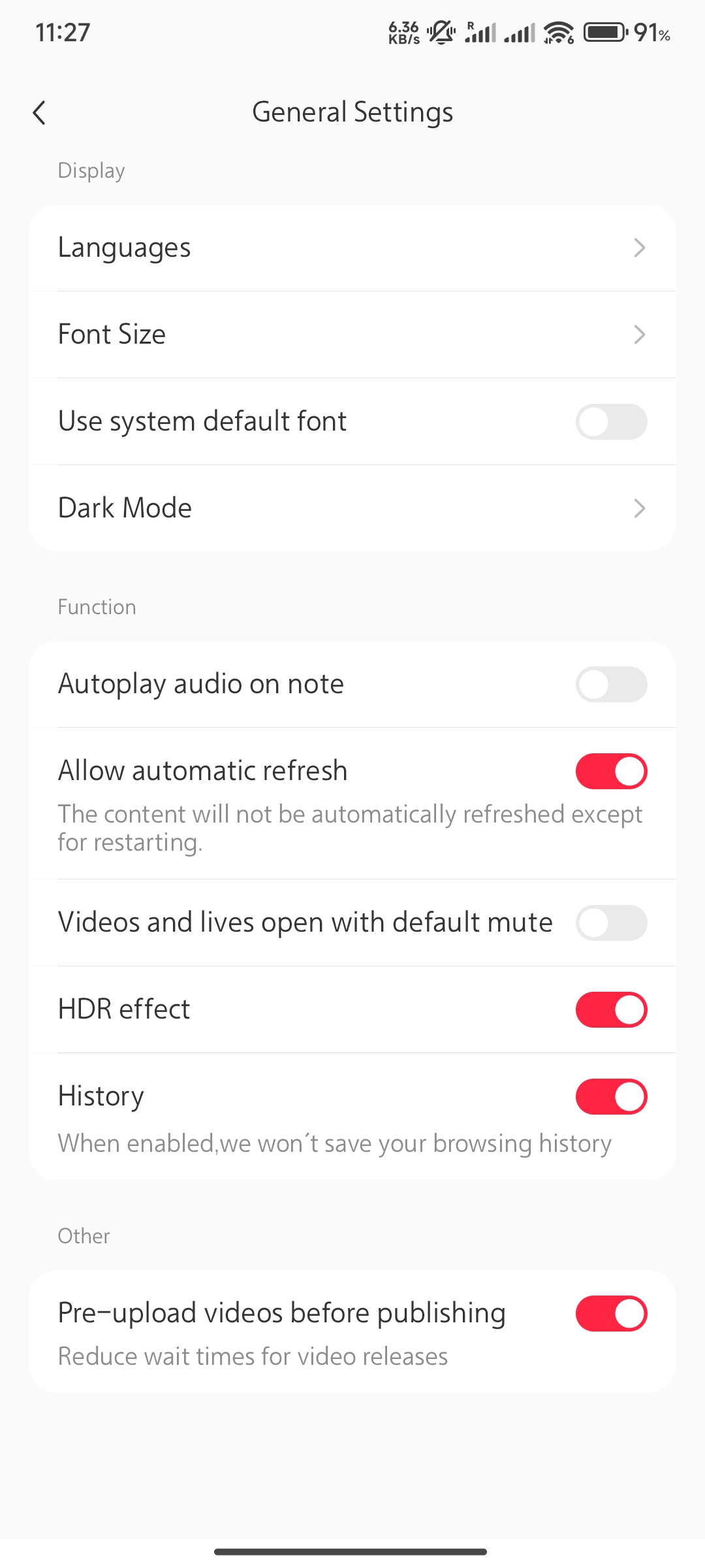 General Settings