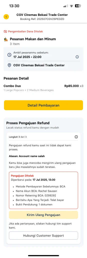 Bagaimana Jika Refund Ditolak?