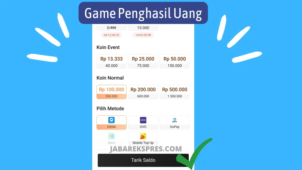 cara dapat uang DANA gratis lewat game