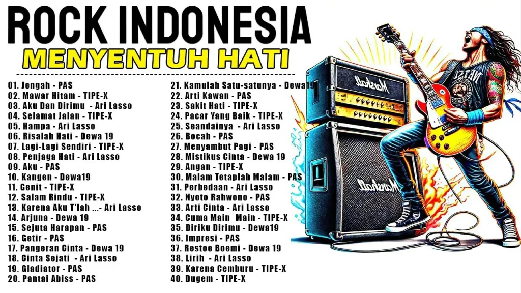 Daftar Lagu Rock Indonesia Populer Beserta Kuncinya