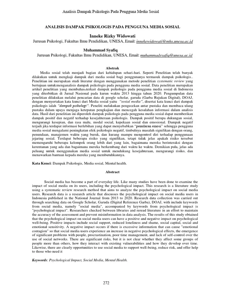 Dampak Psikologis: Apa Kata Penelitian?