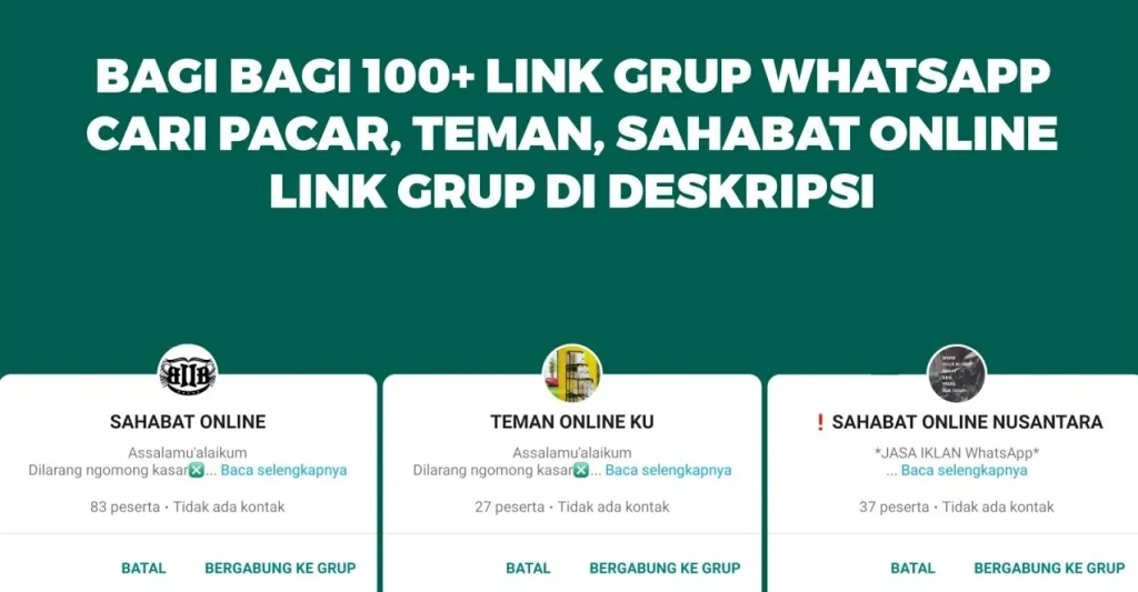 Manfaat jangka panjang bergabung dengan grup WhatsApp video kebudayaan dan sejarah